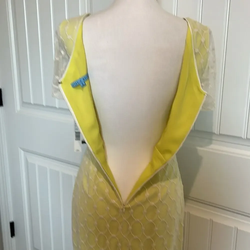 NWT $169 Antonio Melani Alexa Dress Garden lace 2 XS Yellow wedding cocktail NEW